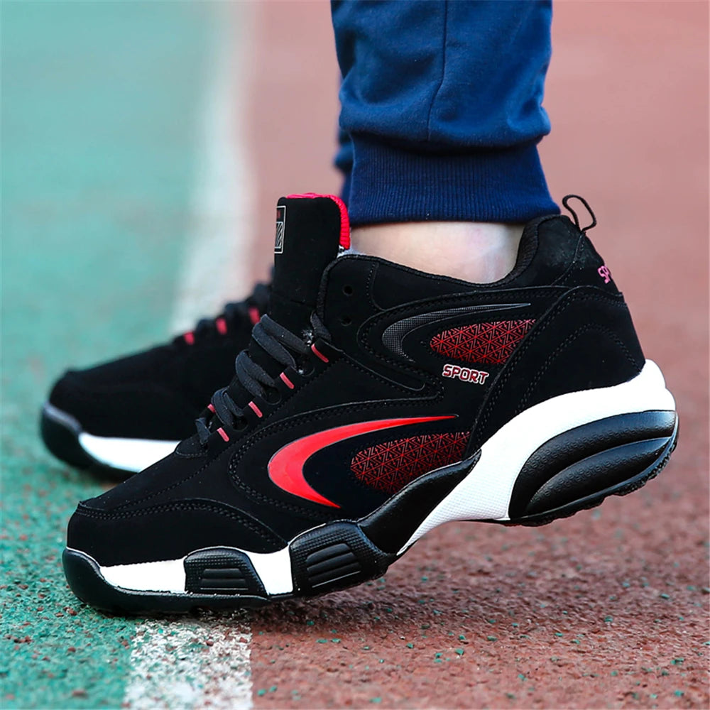 Trendige Colour-Block-Sneaker für Herren in Übergröße, bequeme, rutschfeste, geschnürte und robuste Freizeitschuhe für Outdoor-Aktivitäten von Herren