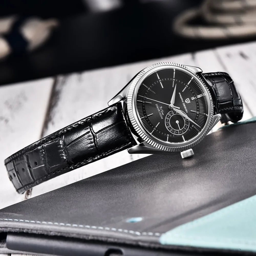 PAGANI Design PD1689 Men's Quartz Watch Japan VH65 Movement Sapphire Glass Leather Strap 20Bar Waterproof Men's Wristwatch