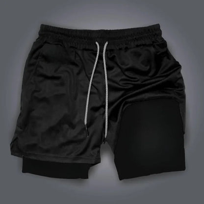 Dragon Ball Anime Goku Peripheral Printed Double-layered Shorts 2025 Summer American Sporty Men's Loose and Breathable Pants