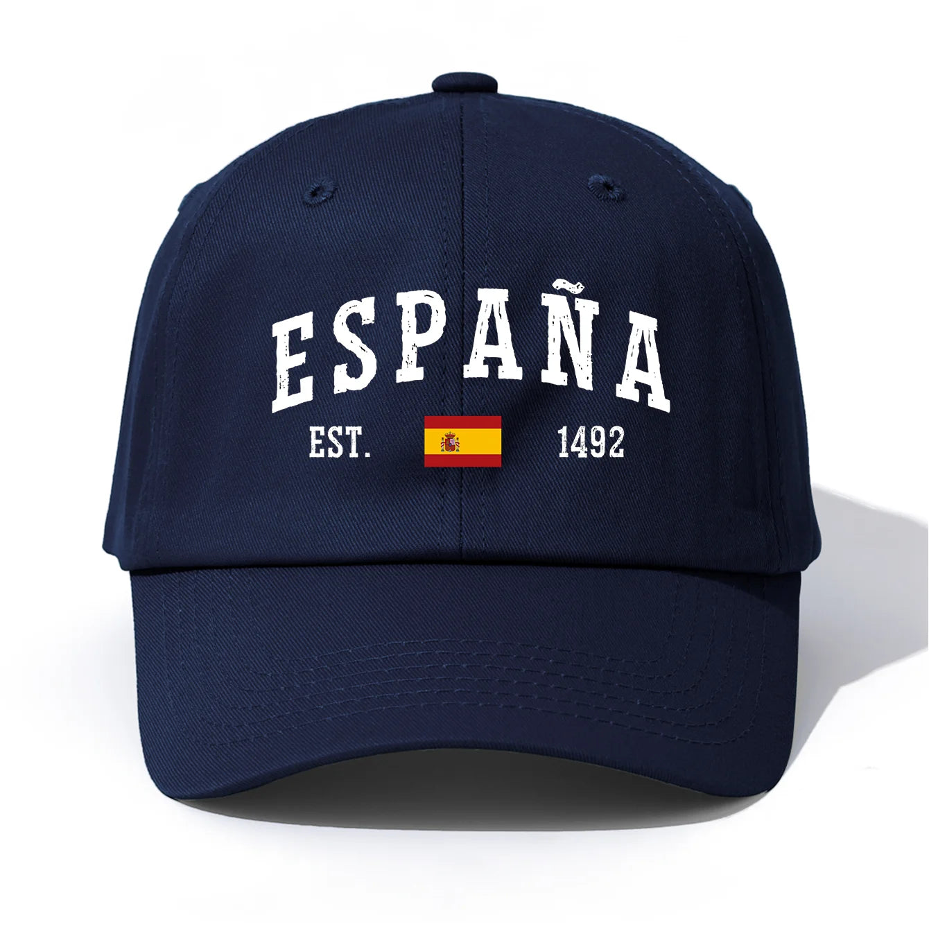 1pc ESPANA Print Baseball Cap for Adults,Minimalist Retro Style Casual Soft Adjustable Dad Hat,Perfect As Gift