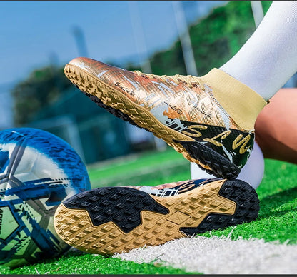Size 34-46 Men's FG/TF Football Boots Futsal Professional Unisex Kids Soccer Training Outdoor Boys Football Sneakers