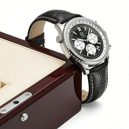 QINGXIYA Luxury Man Watch Quartz Waterproof Luminous Date Chronograph Leather Men Wristwatch Military Sports Men's Watches Reloj