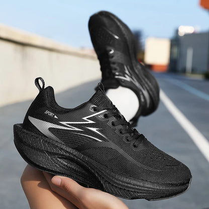 Laufschuhe für Herren und Damen – Marathon-Sportschuhe mit Luftdämpfung, Carbonplatte, atmungsaktiv, leicht und bequem für Outdoor-Aktivitäten