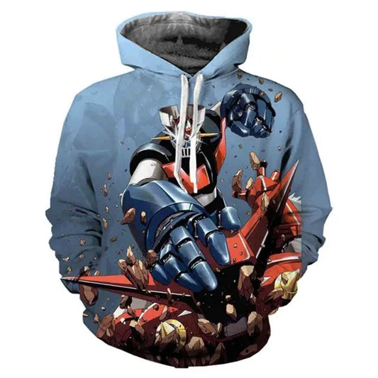 Autumn Mazinger Z Anime Robot 3D Print Hoodies Men Women Fashion Oversized Sweatshirts Hoodie Male Pullovers Tracksuit Clothing
