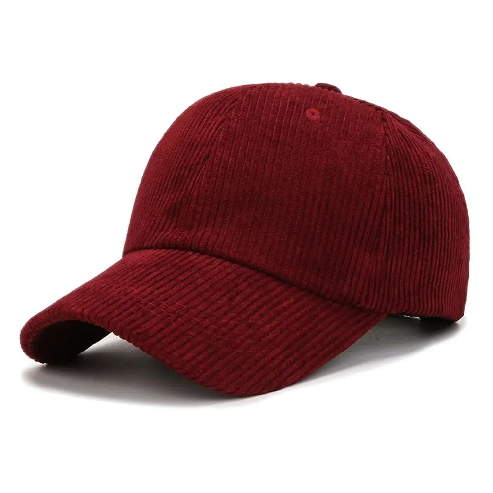 Unisex Corduroy Corduroy Baseball Cap Adjustable Sun Hat Hip Hop Cap Men