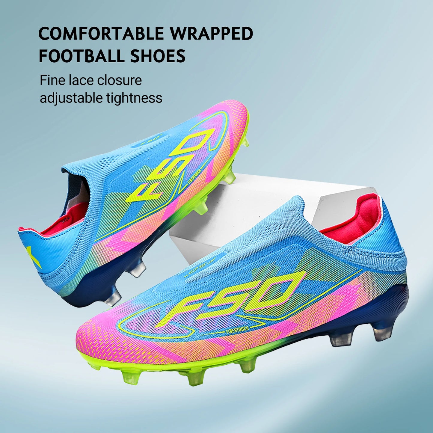 AG/FG Soccer Cleats for Men Women Kids Youth PU Fabric Upper TPU Sole Non-Slip Wear-Resistant for Natural Grass Sports Pitch Training