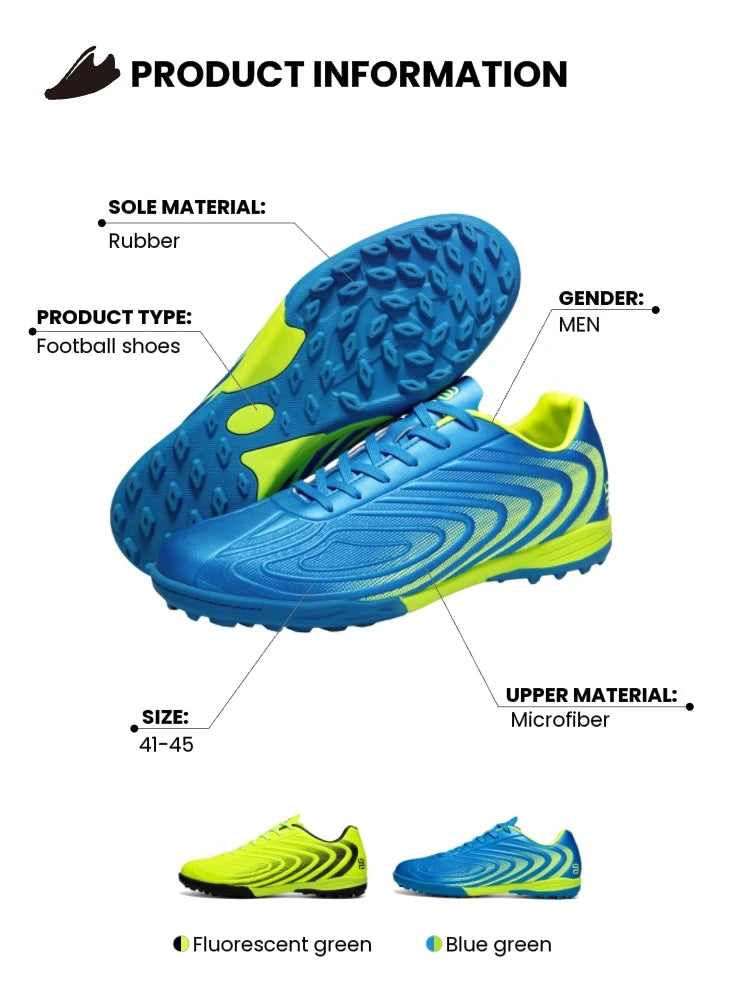 Baasploa Herren Profi-Fußballschuhe Outdoor rutschfeste Trainings-Sportschuhe für Männer leichte Leder-Fußballschuhe Chuteira Campo