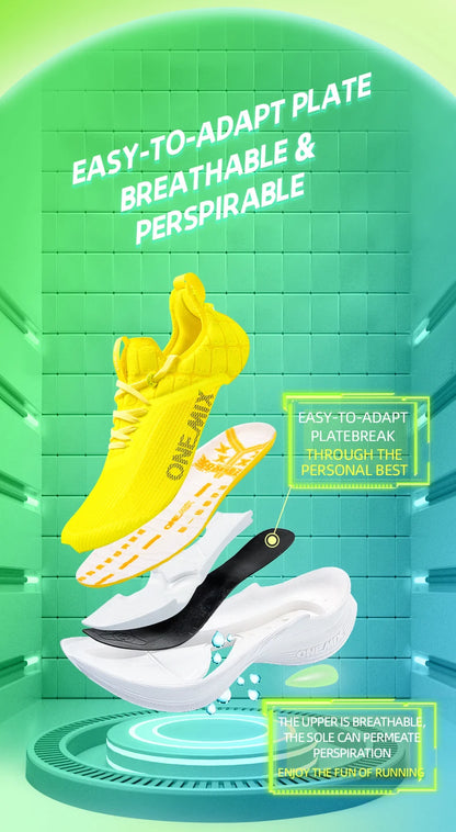ONEMIX Original Carbon Fiber Running Racing Shoes Professional Marathon Ultra-Light Rebound Damping Trail Sport Road Sneakers