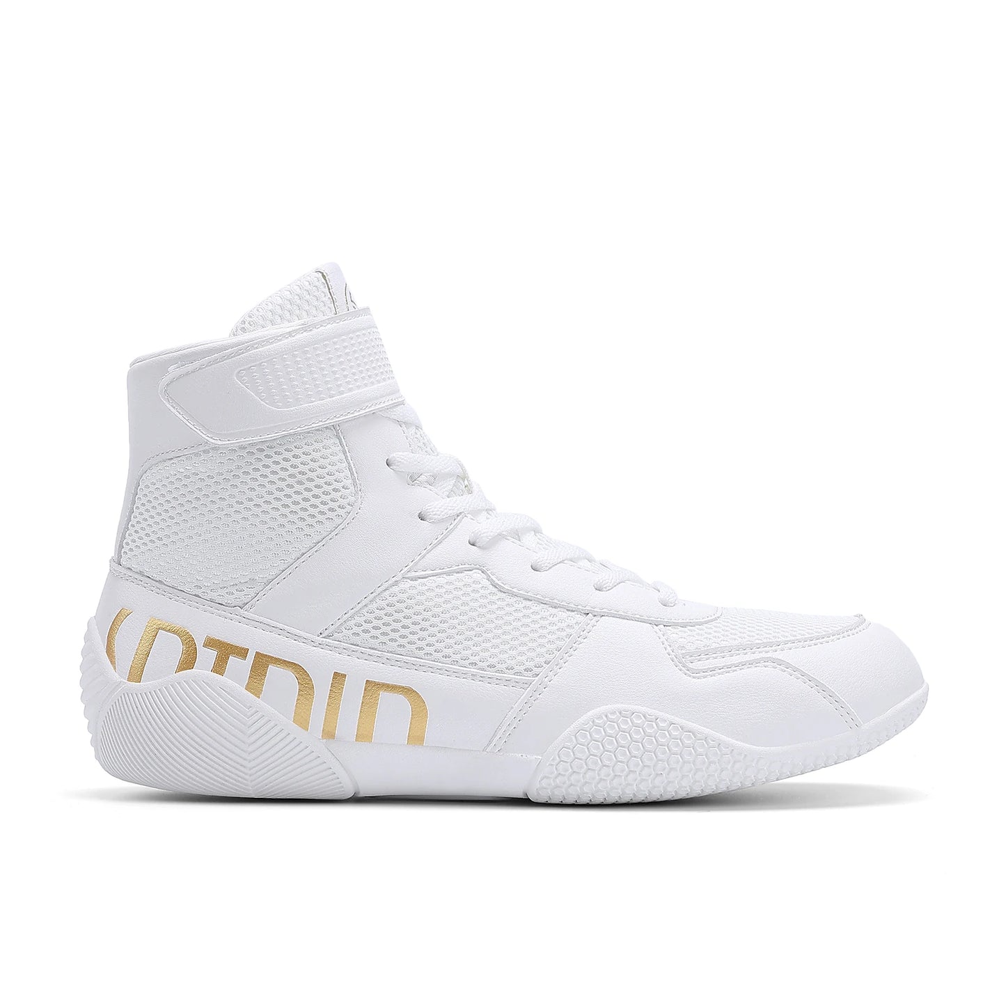 New Men's Large Wrestling Shoes Mesh Breathable Boxing Shoes Anti-Slip Wear-Resistant Sneakers Fashionable Casual High Sport Shoes