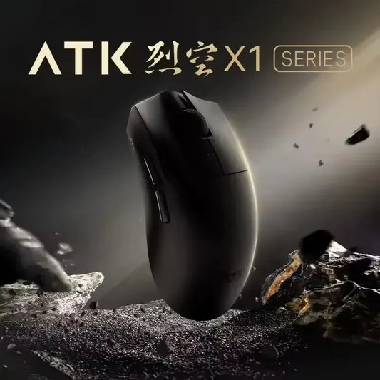 Mouse wireless Bluetooth ATK X1 Series Paw3950/Ultra 8k ultraleggero 49g, mouse a tre modalità per gamer FPS, regalo personalizzato