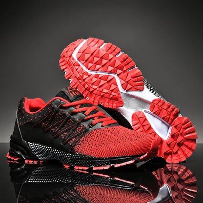 2025 Thick-Soled Sports Shoes Youth Mesh Breathable Running Shoes Trendy Spring Summer Korean Large Black and White Shoes Walk