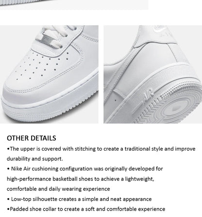 Nike original man and women's shoes new AIR FORCE 1 board shoes classic fashion AF1 casual shoes DD8959-100