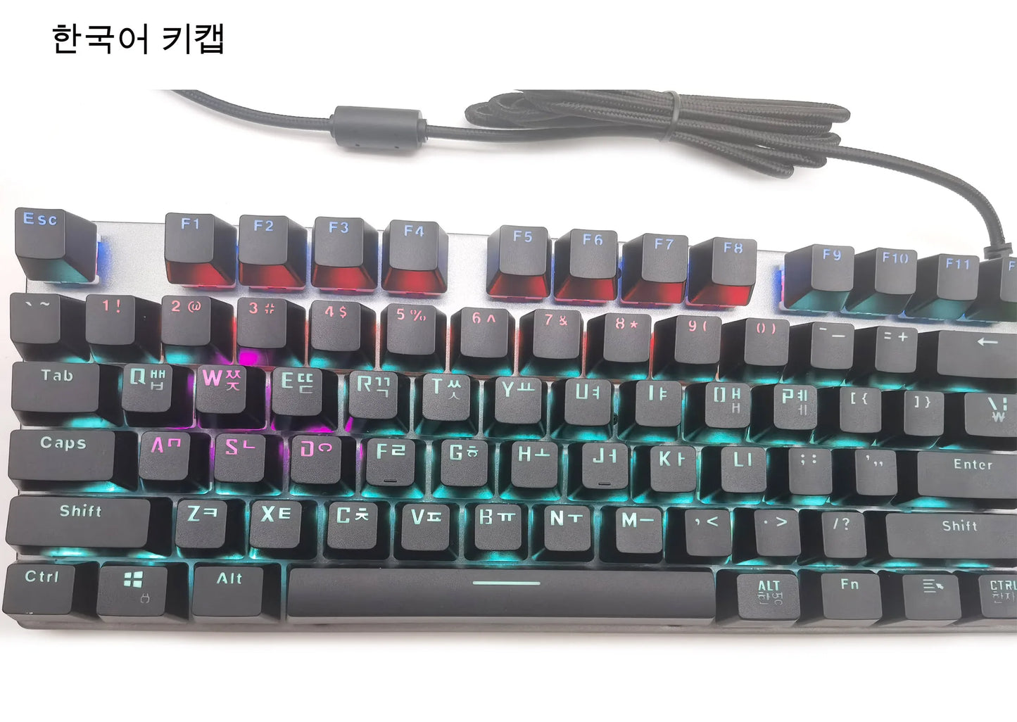 GK410 104 Full Keys Hot Swap Metal Panel Mechanical Keyboard RGB Light Green Black Tea Redaxis non-impact game computer keyboard