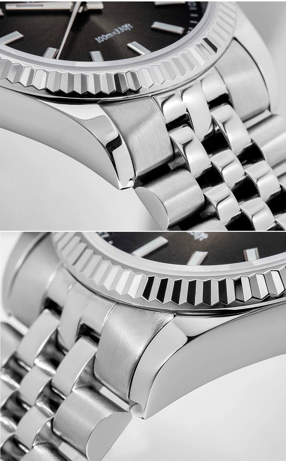 Orologio da uomo ADDIESDIVE AD2073 nuovo, vetro zaffiro, 36mm, VH31, quadrante sunburst, quarzo, impermeabile 10Bar, da immersione, luminoso