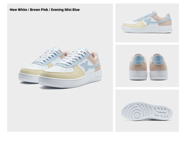 Zapatillas Xtep blancas para mujer 2026 primavera, parejas, versátiles, modernas, casuales, de suela gruesa con aumento de altura, calzado deportivo para mujer 874118319851