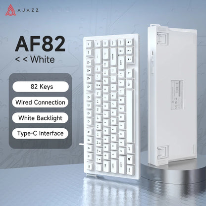 AJAZZ AF82 Low-Profile Electrostatic Keyboard 4000mAh Tri-Mode 75% Type-C Display Screen Keyboard Office Gaming E-sport