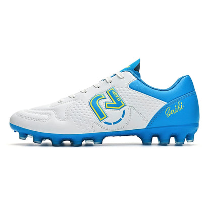 Low-top studded soccer shoes, unisex, TF and FG, slip-resistant and wear-resistant, available in 4 colors to choose from.