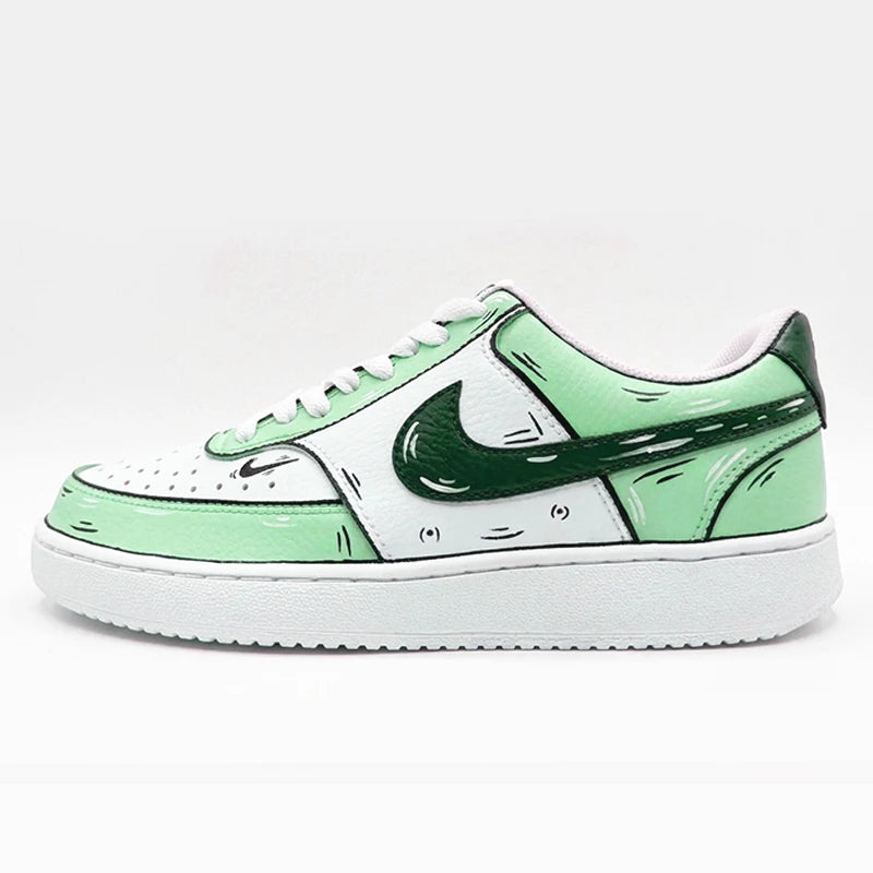 Custom Sneakers Custom Sneakers NIKE COURT VISION Messy Line Design Couple Matching Shoes Unisex Low-Top Skate Retro Shoes