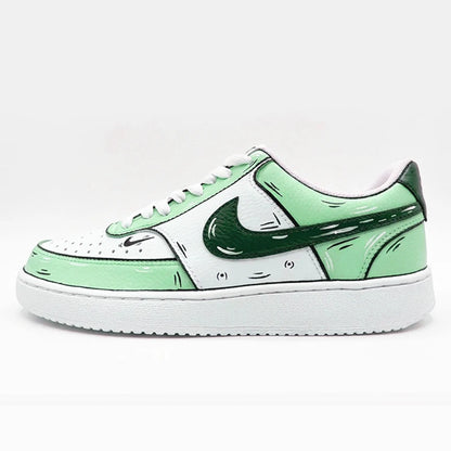 Custom Sneakers Custom Sneakers NIKE COURT VISION Messy Line Design Couple Matching Shoes Unisex Low-Top Skate Retro Shoes