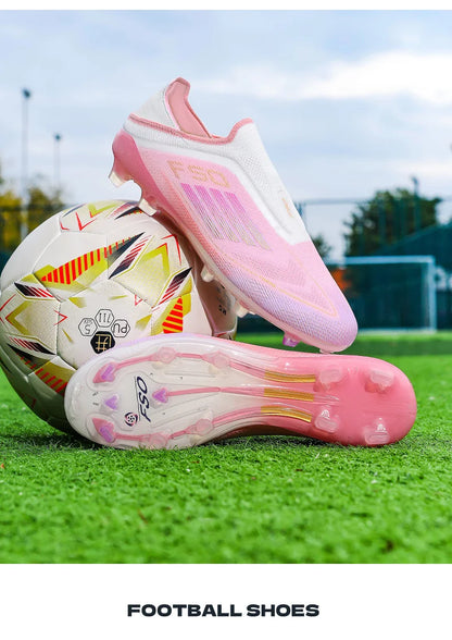 Men's Football Boots Futsal Ultralight Soccer Shoes Training TF Match Long Spikes Breathable Indoor Sneakers Cleats Drop Shipping