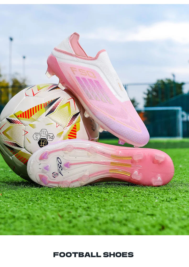 New Men Football Boots ComfortableSoccer Shoes Match Training Boys Non Slip Long Spikes Breathable Adult Cleats Outdoor Sport
