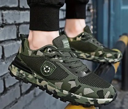 Men’s Camouflage Breathable Sports Shoes Comfortable Non-Slip Soft-Soled Shoes Suitable for Outdoor Activities