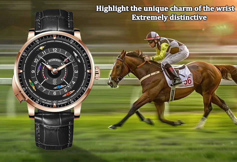 Pindu Horse Gambling Series Men's Full Automatic Mechanical Watch European Racing Roulette Entertainment Design Party Watch