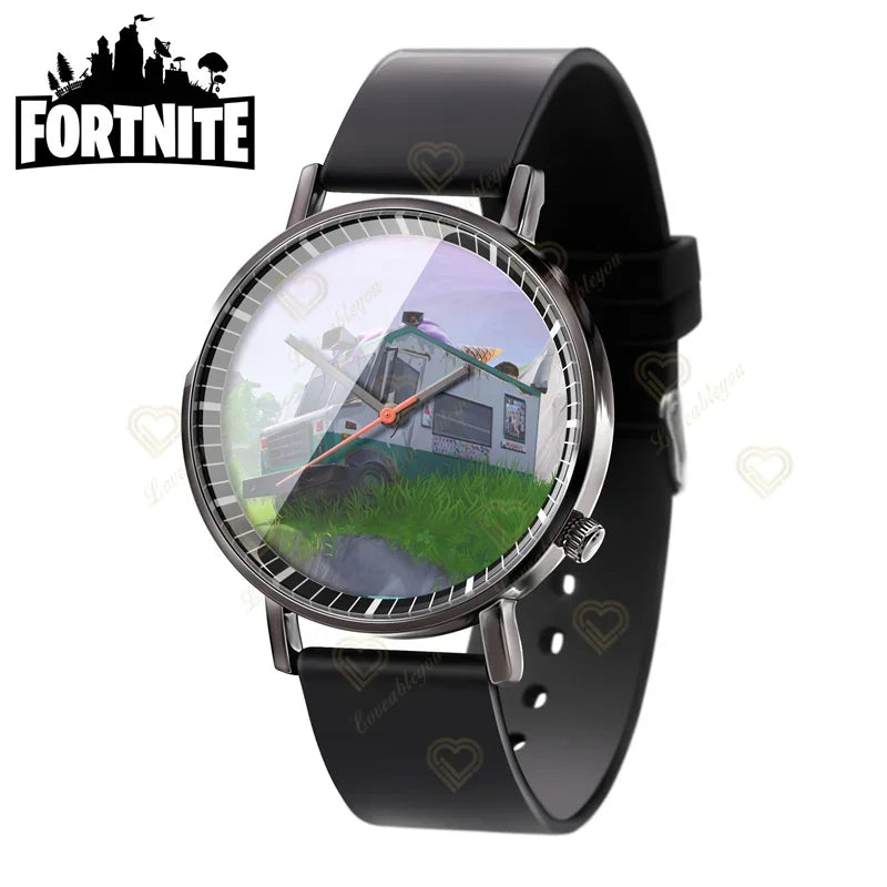 Wrist Watch F-Fortnite Cook Watch Trend Fashion Creative Quartz Student Watches Battle Game Figure Model Kids Birthday Gift