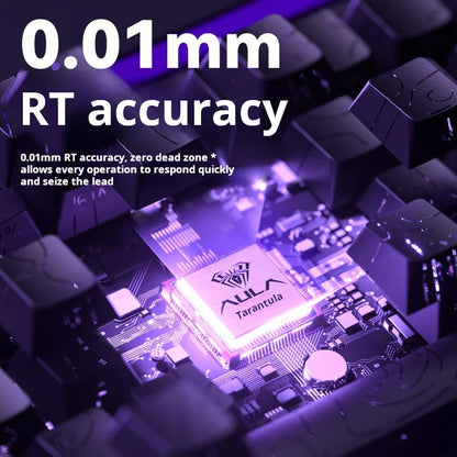 Tastiera meccanica gaming AULA HERO 68 HE con asse magnetico RT, cablata, illuminazione RGB, polling rate 8K e incisione laterale