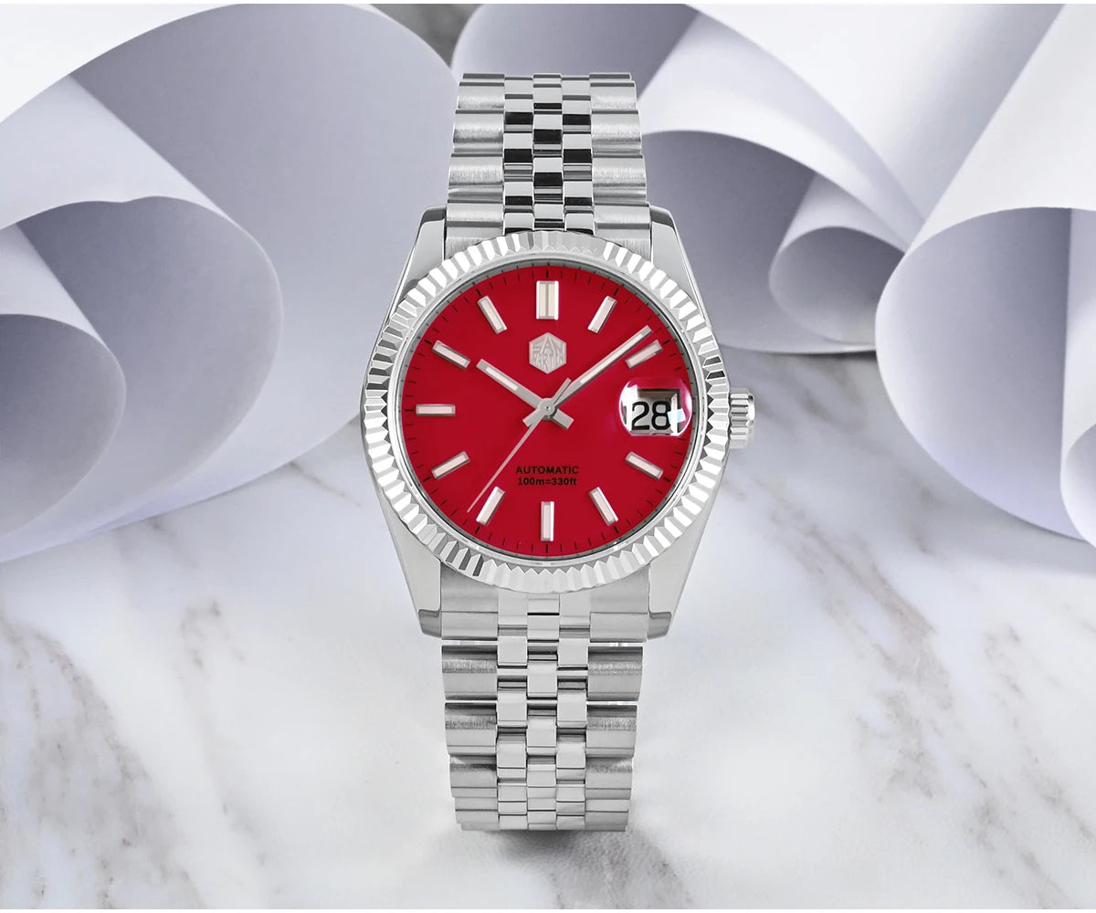 San Martin 36.5mm Men's Dress Watch Top Brand Luxury Automatic Mechanical Fashion Couples Watches Sapphire Waterproof 100m BGW9