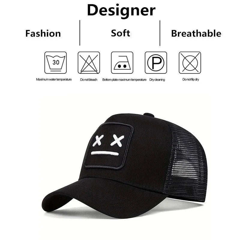 Unisex XX Embroidery Baseball Net Caps Adjustable Casual Hats Spring and Summer Outdoor Sunscreen Hat