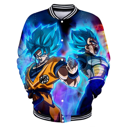 Uniforme da baseball streetwear Dragon Ball per uomo e donna, costume Son Goku per adulti, giacca primaverile e autunnale, cardigan, felpa, idea regalo