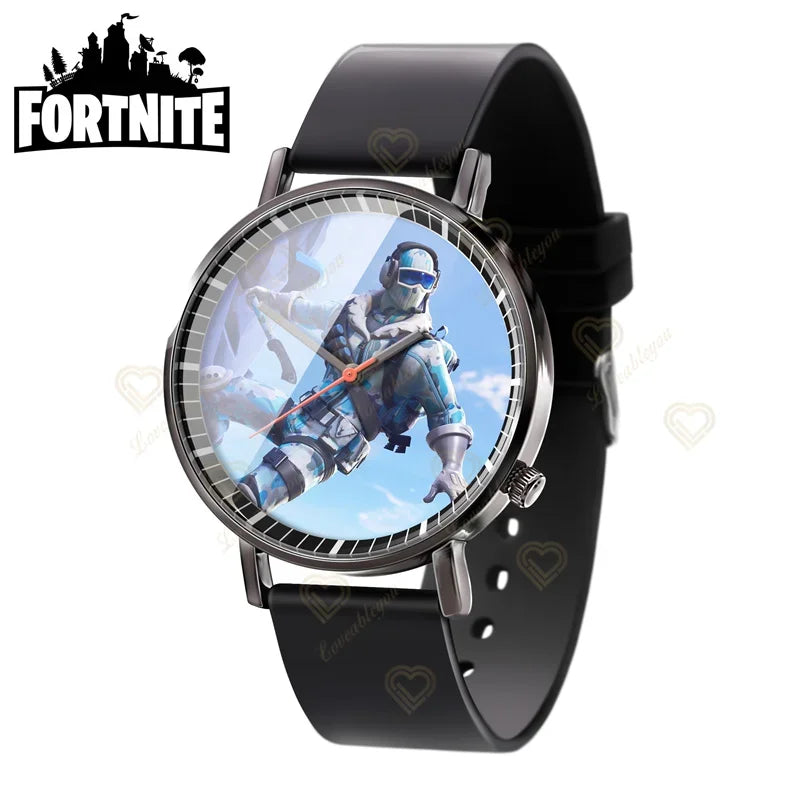 Wrist Watch F-Fortnite Cook Watch Trend Fashion Creative Quartz Student Watches Battle Game Figure Model Kids Birthday Gift