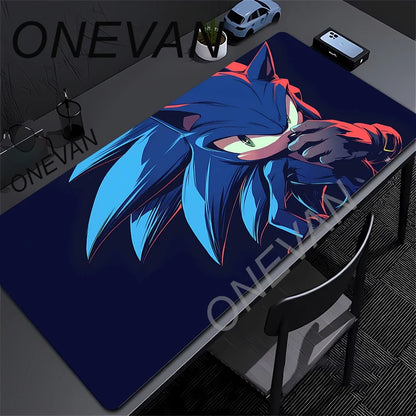 XXL Desk Mat Anime Sonic The Hedgehog Mouse Mat With Pad Gaming Accessories Prime Gaming Keyboard Pad Padding Mat