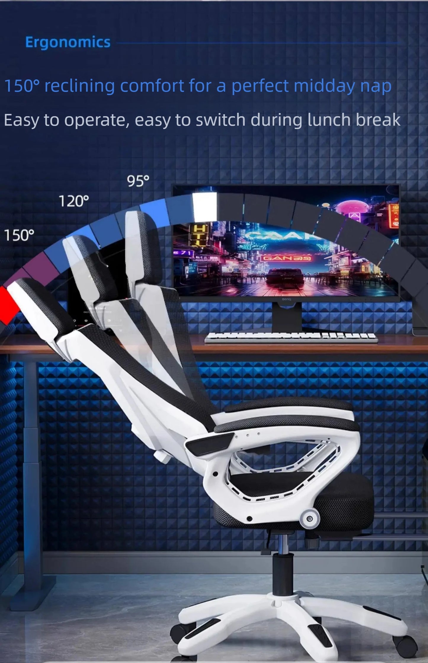 Recliner Office Chair Luxury Comfortable Armchai Ergonomic Office Chair Gaming Swivel Cadeiras De Escritorio Home Furniture