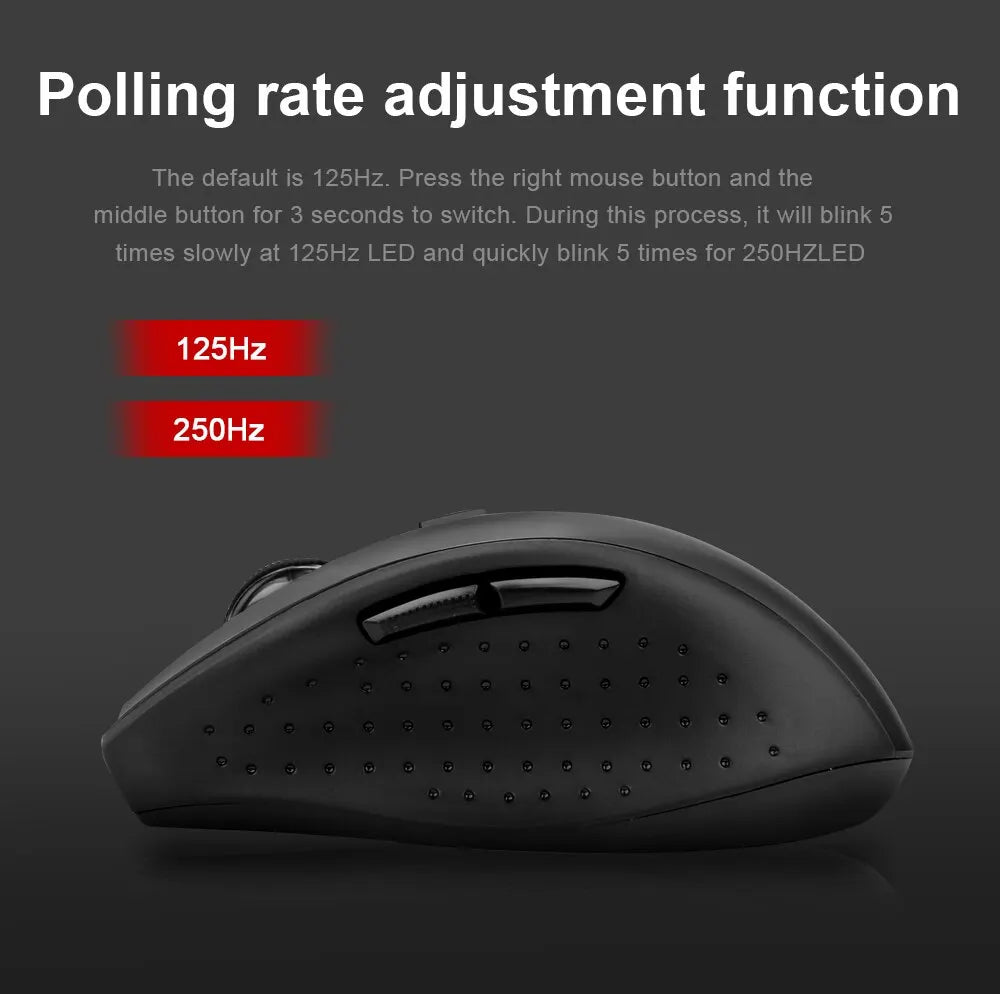 E-YOOSO E-1010 USB 2.4G Wireless Gaming Office Mouse 2400 DPI Optical Game Mice Ergonomic for Laptop PC Computer