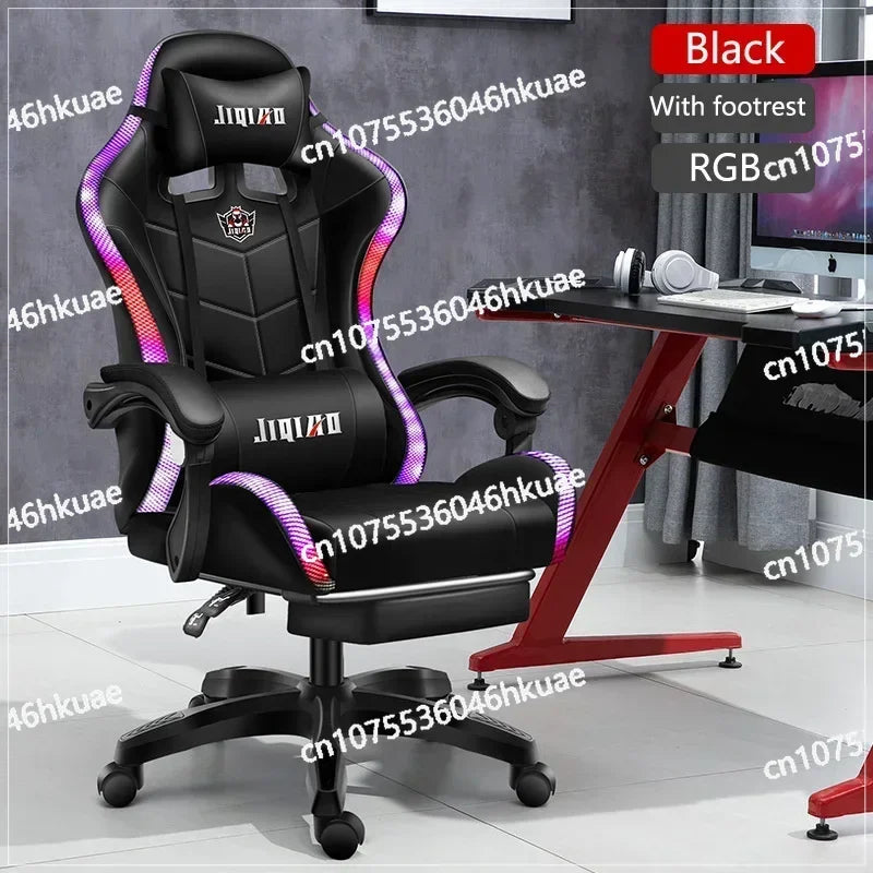 Ergonomic swivel chair Massage Recliner gamer chairs High quality gaming chair RGB light office chair gamer computer