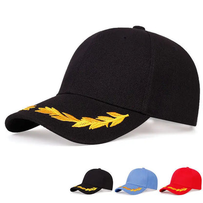 Herren-Baseballcap mit individuellem Logo, verstellbar, für Frühling und Herbst, einfarbig, mit Weizenähren-Stickerei, modische Trucker-Cap, Damen-Schirmmütze, Fs Sonnenhut