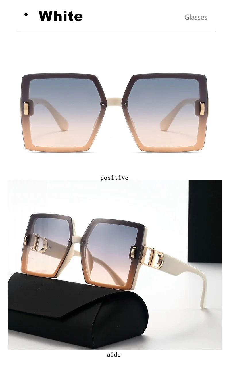 2025 new high-end large frame D-mill sunglasses for women(DS-25022)
