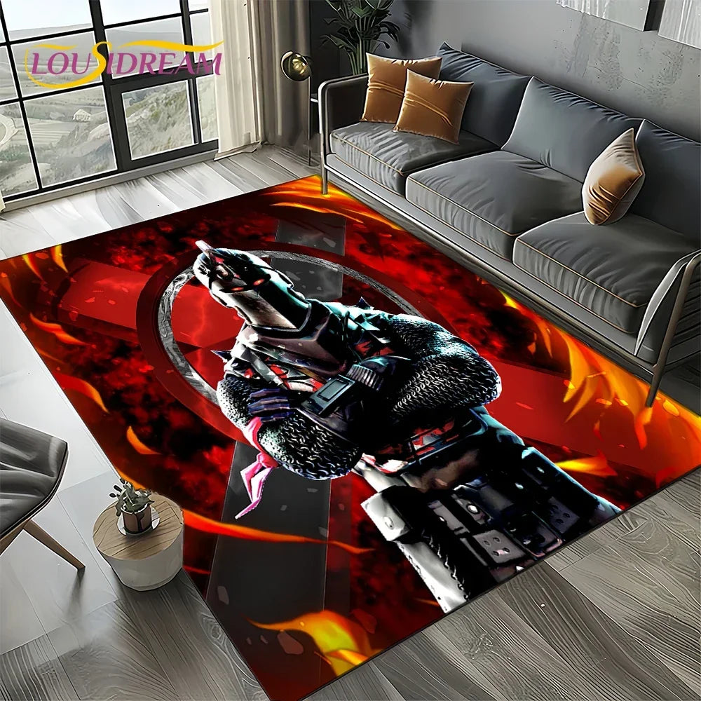 2025 Games 3D F-Fortnite Cartoon Carpet Rug for Living Room Bedroom Home Sofa Decoration, Kids Play Area Rug Non-slip Floor Mat