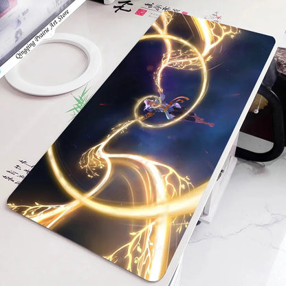 Tapete de rato Lifeweaver Overwatch 2, tapete de secretária com base, acessórios gaming Prime Gaming XXL, tapete acolchoado para teclado