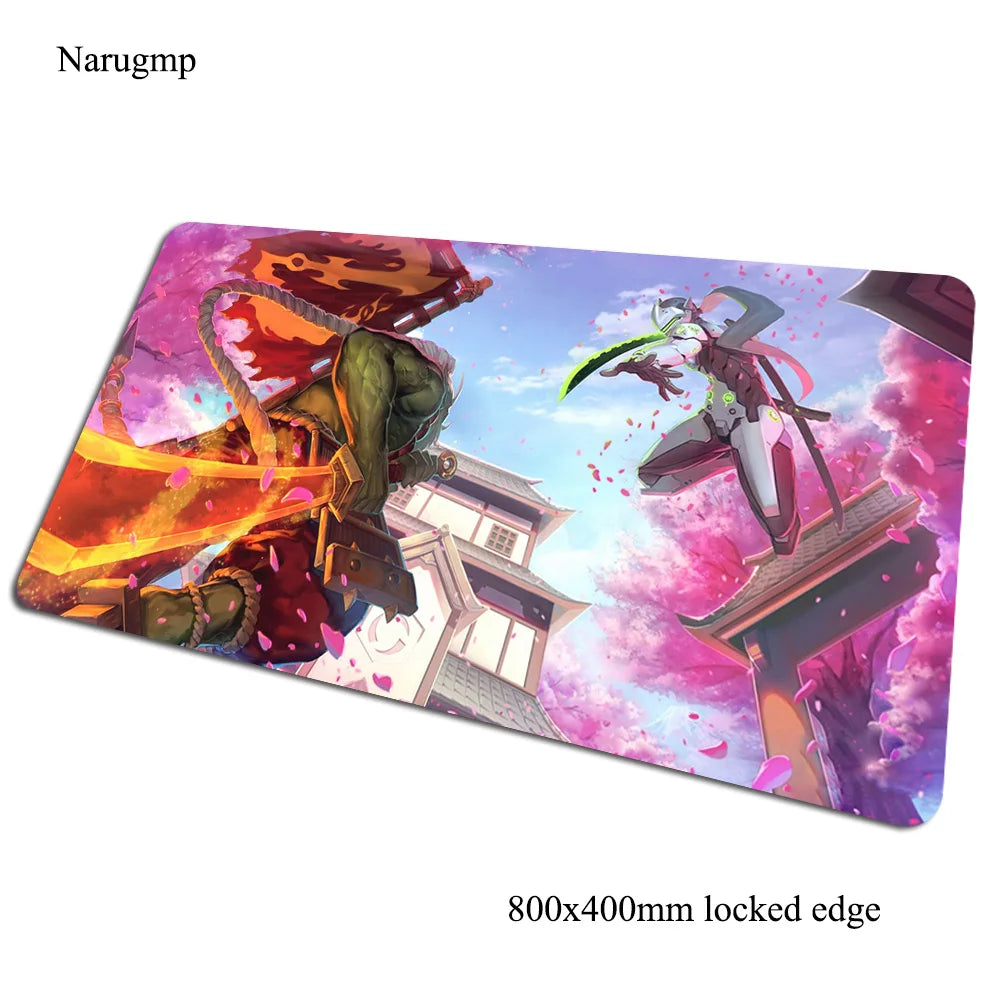Tapete de rato gaming Overwatch 80x40cm, grande, para secretária de computador, tapete gamer para PC e portátil, presente de Halloween