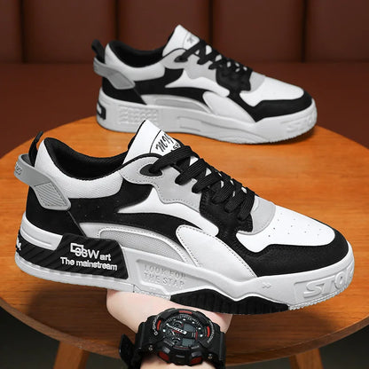 New Autumn Men’s Sneakers Comfortable Platform Shoes 2023 Trend Lace-up Vulcanized White Casual Sneakers Zapatillas