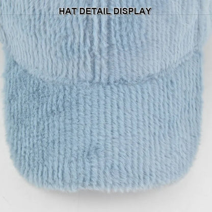 Autumn Winter Baseball Cap Women Artificial Lamb Wool Hats Keep Warm Cap Plush Baseball Caps Spring Baseball Cap Solid Sunshade