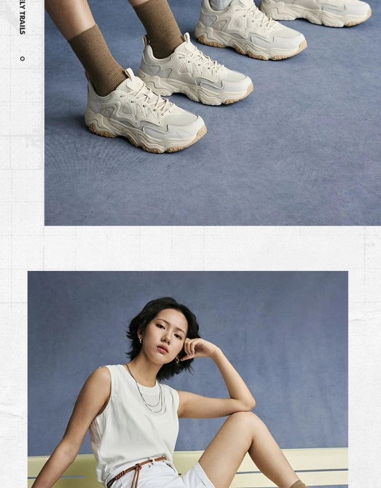 Xtep Casual Shoes 2025 Spring And Summer Lightweight Sports Shoes Thick Sole Fashionable Street Style Sneakers 875319320004