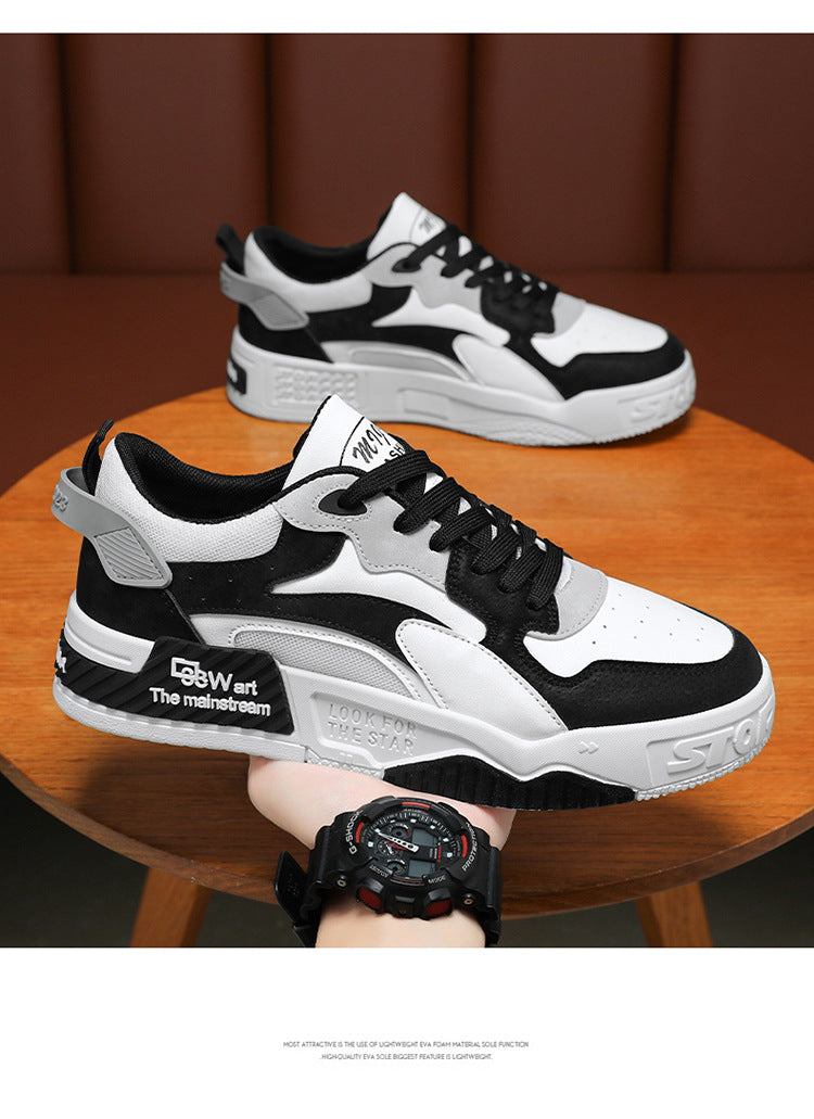 New Autumn Men’s Sneakers Comfortable Platform Shoes 2023 Trend Lace-up Vulcanized White Casual Sneakers Zapatillas