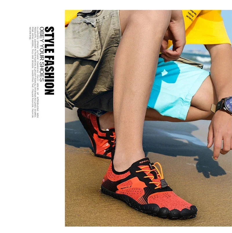 Men Lightweight Refreshing Aqua Boots Breathable Women Outdoor Water Shoes Anti-Slippery Wear-Resistant Sports Hiking Sneakers