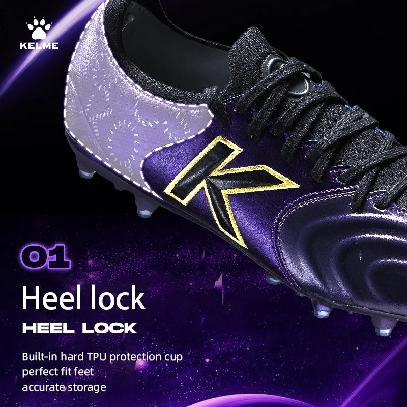 Kelme Kangaroo Leather Mg Soccer Shoes Professional Match Sports Football Shoes Outdoor Anti Slip Football Boots