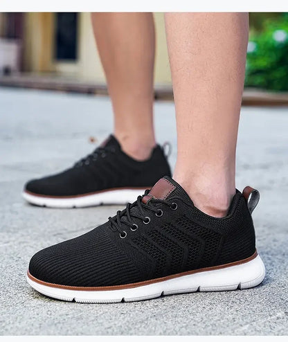 Casual Sneaker Shoes Breathable Men's Walking Mesh Soft Sole Outdoor Anti Slip Travel Comfortable Running Shoes Tenis Masculino