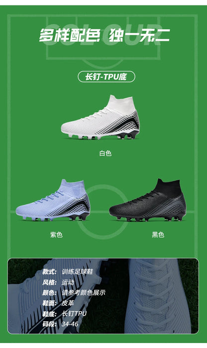 New Men's Professional Soccer Shoes Non-slip Football Boots Unisex Breathable Futsal Sports New Cleats Drop Shipping Ultralight